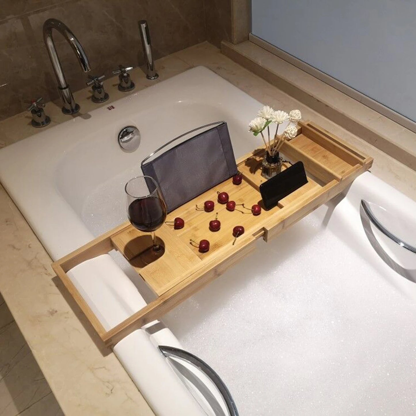 Wooden Bath Caddy Bath Board Shelf.