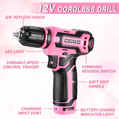 Home Mechanic Toolbox with Cordless Drill.