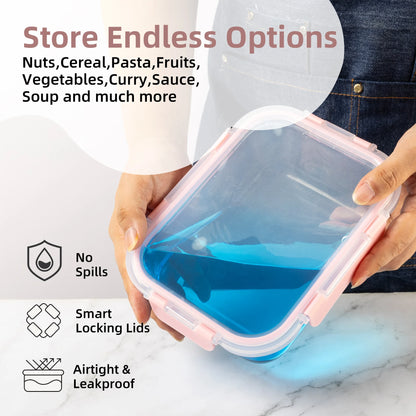 16-Piece Glass Food Storage Containers Set
