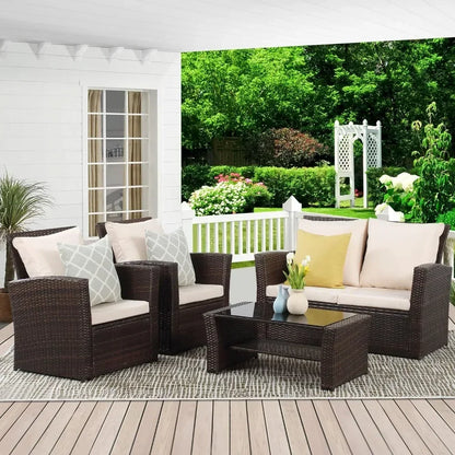 4 Piece Outdoor Patio Furniture Sets