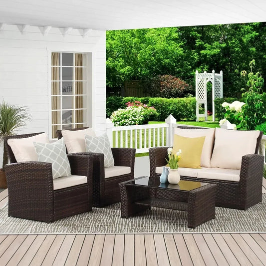 4 Piece Outdoor Patio Furniture Sets