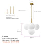 Nordic Minimalist Frosted Glass Ball Led Chandelier