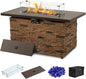 43" Fire Pit Table with Wind Guard.