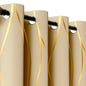 2Pcs Golden Wave &Circle Blackout Curtains Thermal
