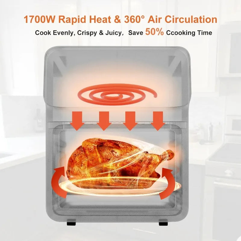 Air Fryer 12QT Convection Oven with 10-in-1 Multi Function