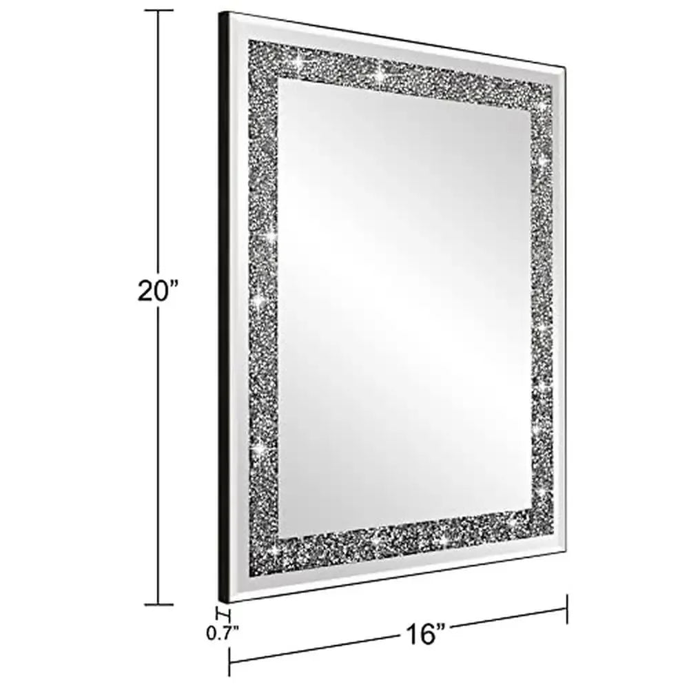 Crystal Crush Diamond 16x20 Wall Mirror .