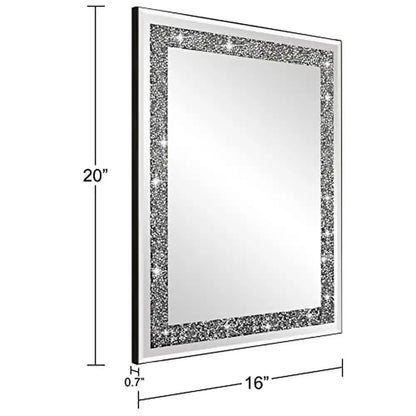 Crystal Crush Diamond 16x20 Wall Mirror .
