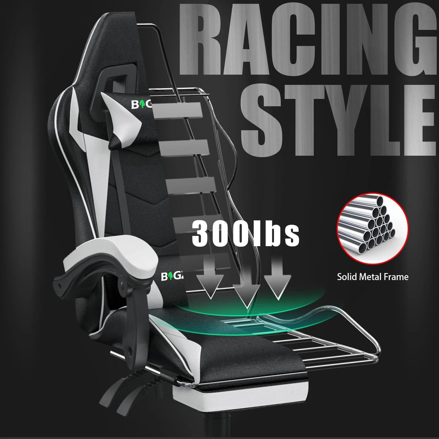 Gaming Chair with Footrest Ergonomic Gamer Chairs