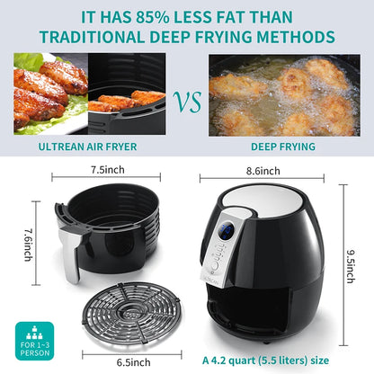 ULTREAN 4L Air Fryer Electric Hot fryer