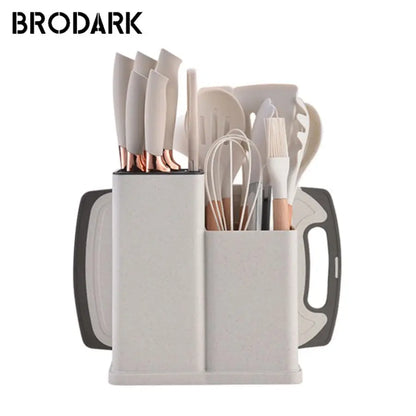 19pcs Food Grade Silicone Brodark Kitchenware Set