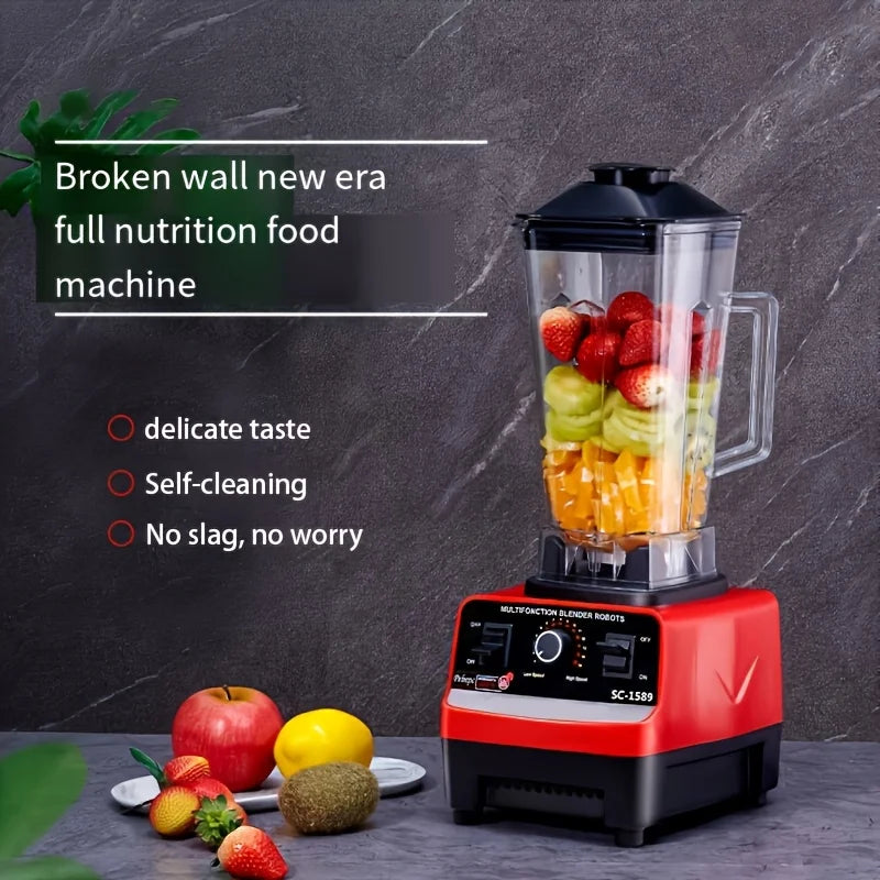 C010-Red RV Kitchen Blender with Wall Breaker, 110V-130V,
