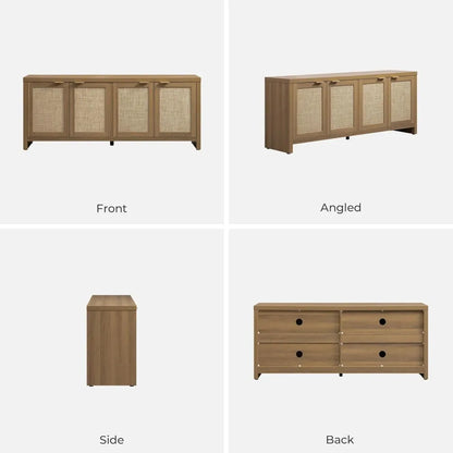 Fireplace TV cabinet for TVs up to 65 inches