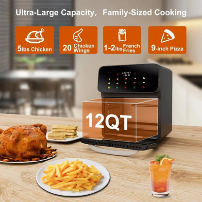 Air Fryer 12QT Convection Oven with 10-in-1 Multi Function