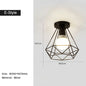 Retro E27  Ceiling Lights  Aisle Corridor Balcony Black Vintage Indoor Cage  Ceiling Lamps Decor  Bedroom Interior