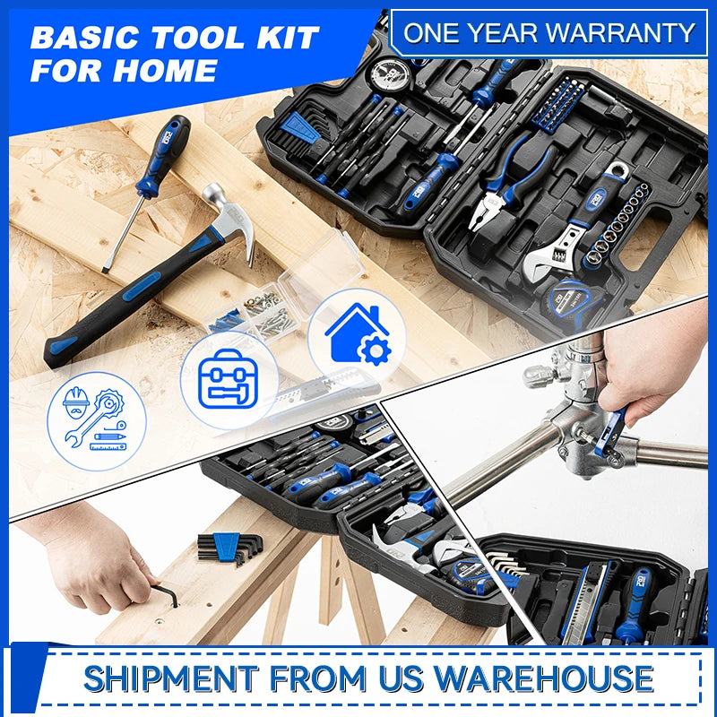 160-Piece Portable Home Tool Repair Kit.