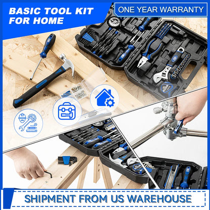 160-Piece Portable Home Tool Repair Kit.