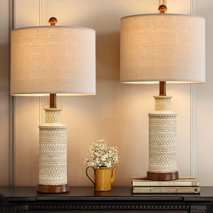 24'' Farmhouse Table Lamp Set of 2