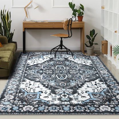 Soft Vintage Floral Area Rugs Floor Carpet