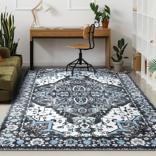 Soft Vintage Floral Area Rugs Floor Carpet
