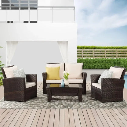 4 Piece Outdoor Patio Furniture Sets