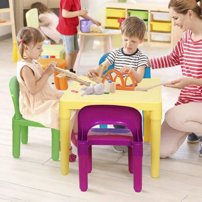 Kids Table and 4 Chairs Toddler Child Play Set