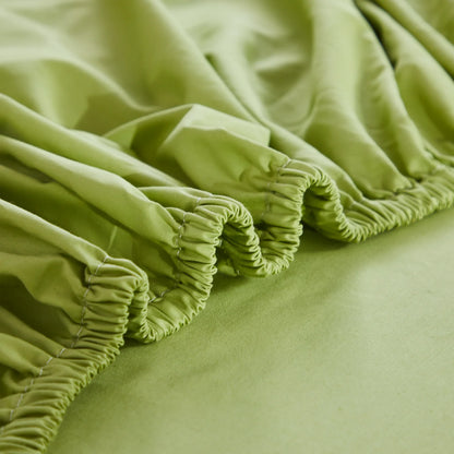 Luxury Solid Color Fitted 3Piece Sheets Set.