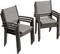 6 Outdoor Textile Patio Chair Set Stackable.