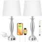 Touch Control Bedside Lamp with USB C+A,