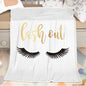 Long Eyelashes Printed Throw Blanket Plush Fluffy