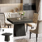 63-Inch Black Dining Table for 4-6, Modern Kitchen Table