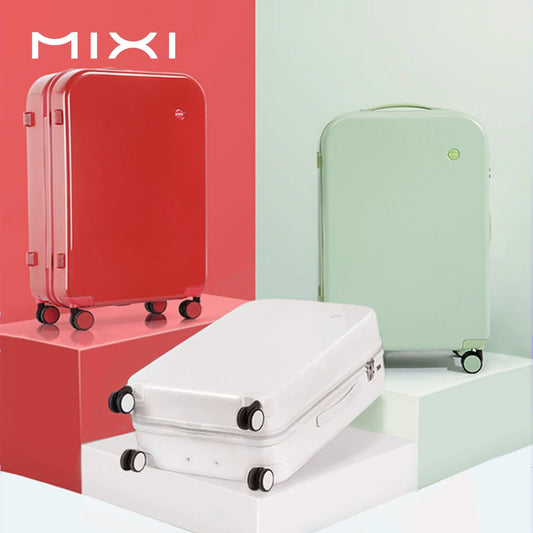 Mixi Puristic Design Travel Luggage Rolling Wheels.