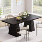 63-Inch Black Dining Table for 4-6, Modern Kitchen Table