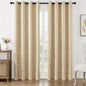 2Pcs Golden Wave &Circle Blackout Curtains Thermal