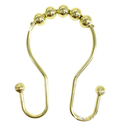 12 PC Premium Rust-Proof Stainless Steel Shower Curtain Hooks