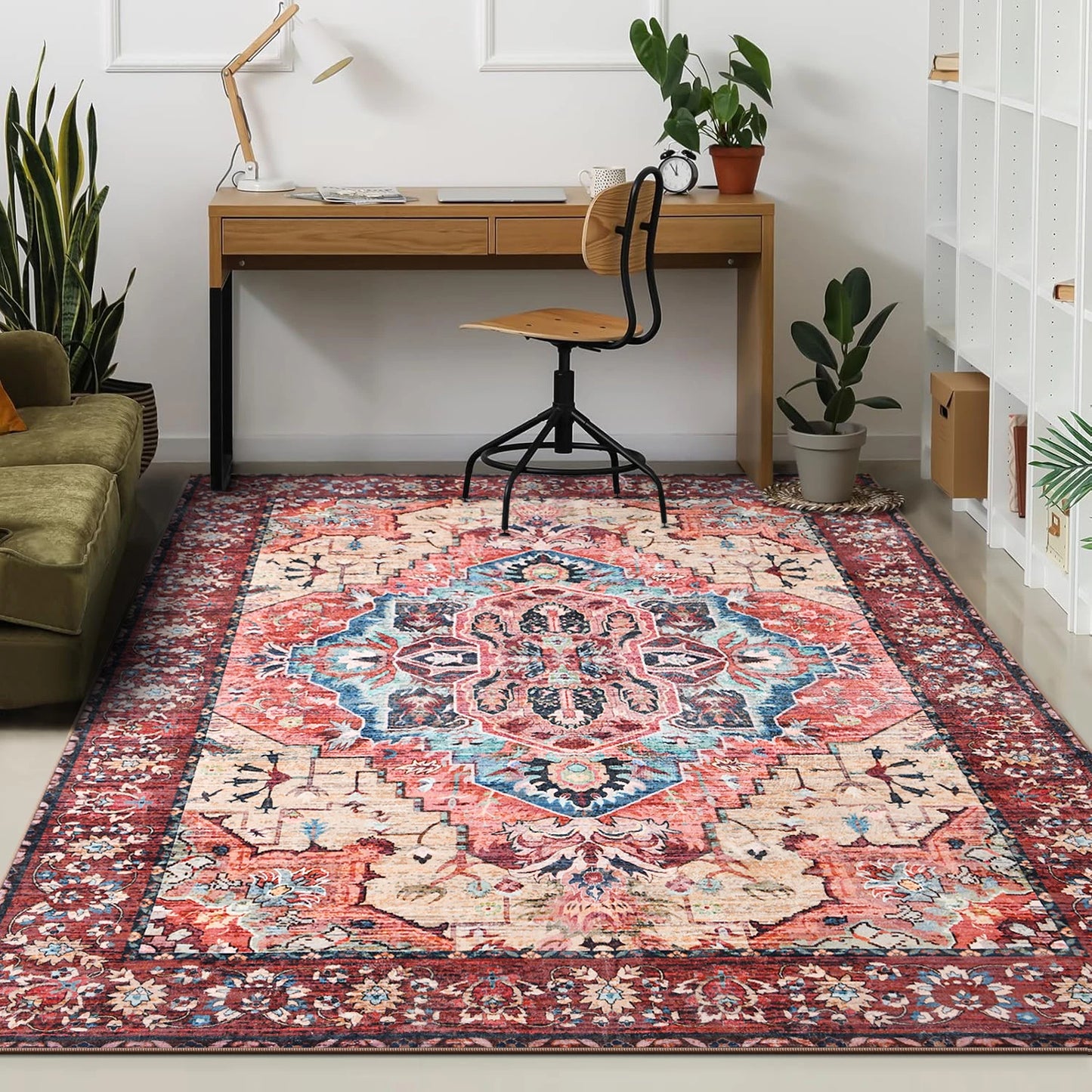 Soft Vintage Floral Area Rugs Floor Carpet