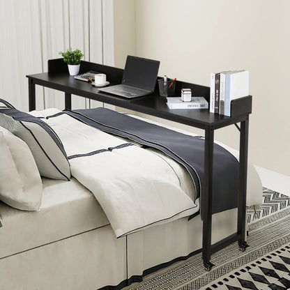 Over bed Table with Wheels, Queen/Full Size