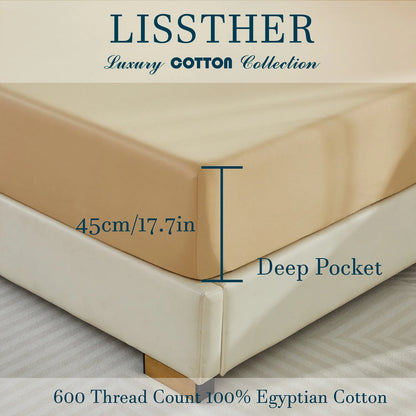 Luxury Solid Color Fitted 3Piece Sheets Set.