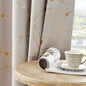 2Pcs Golden Wave &Circle Blackout Curtains Thermal