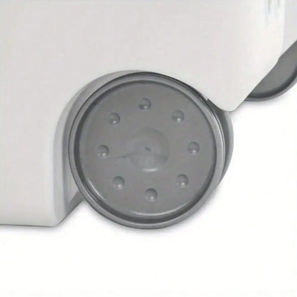 Plastic wheel laundry basket with flip design
