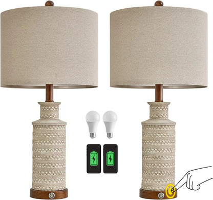 24'' Farmhouse Table Lamp Set of 2