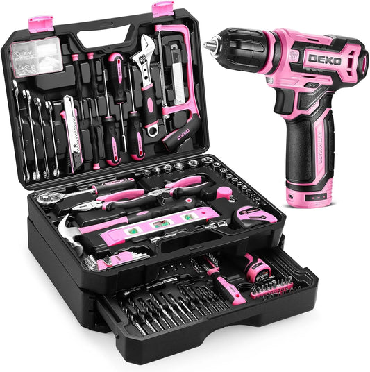 Home Mechanic Toolbox with Cordless Drill.