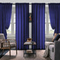 Set Of 4 Curtains, Solid Color Simple Rod Pocket