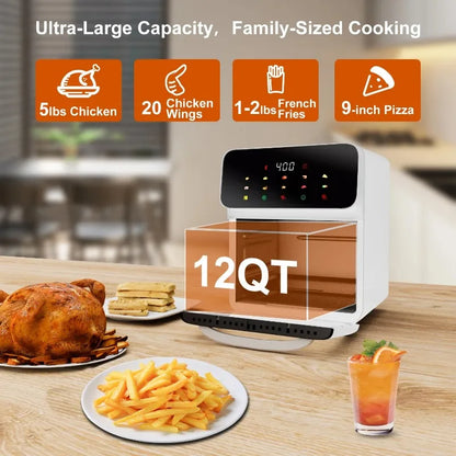 Air Fryer 12QT Convection Oven with 10-in-1 Multi Function