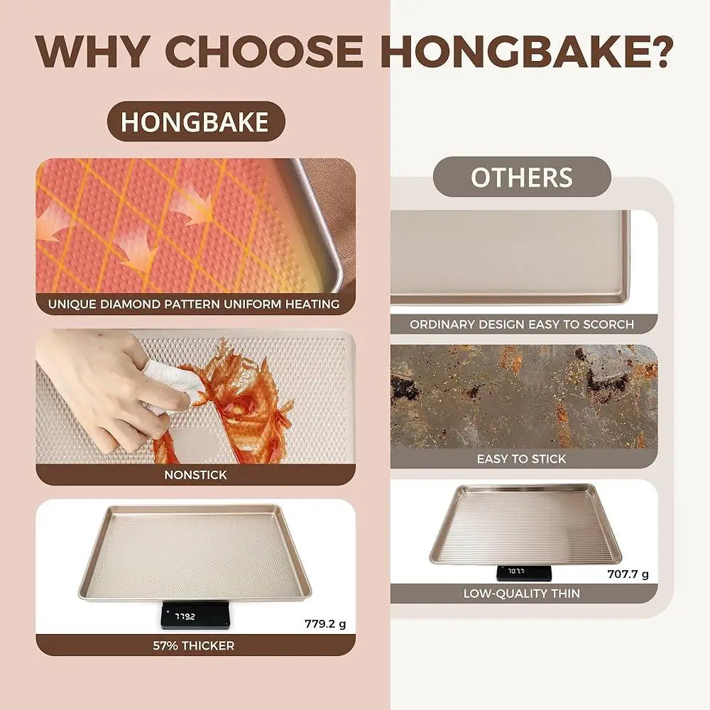 9-Piece Nonstick Bakeware Set Diamond Textured Carbon .