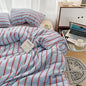 Pure Cotton Home Textile Blue Striped Bedding Set