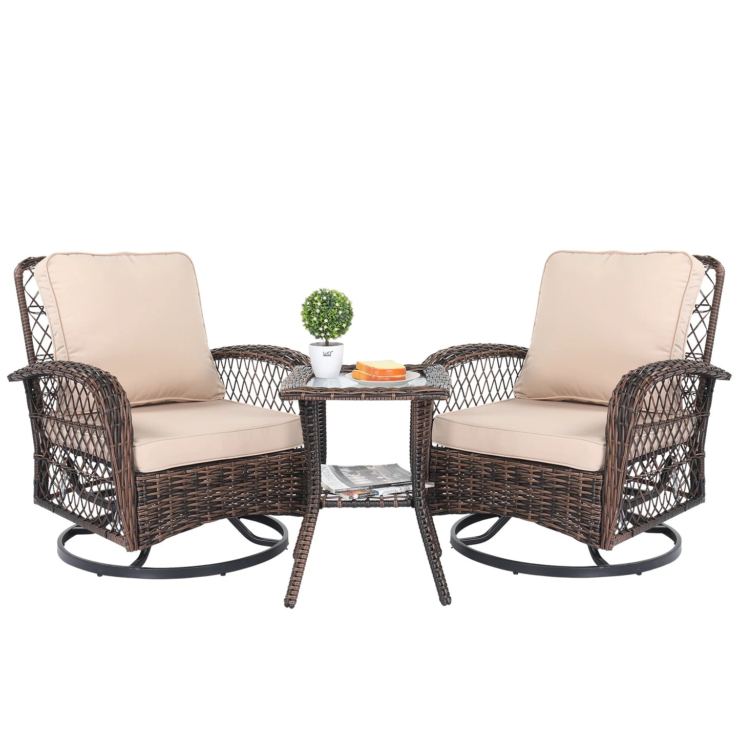 3 Pieces Outdoor Patio Furniture Set.