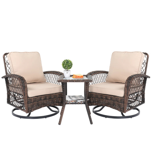3 Pieces Outdoor Patio Furniture Set.