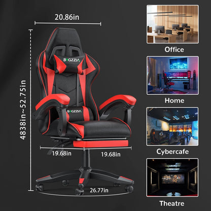 Gaming Chair with Footrest Ergonomic Gamer Chairs
