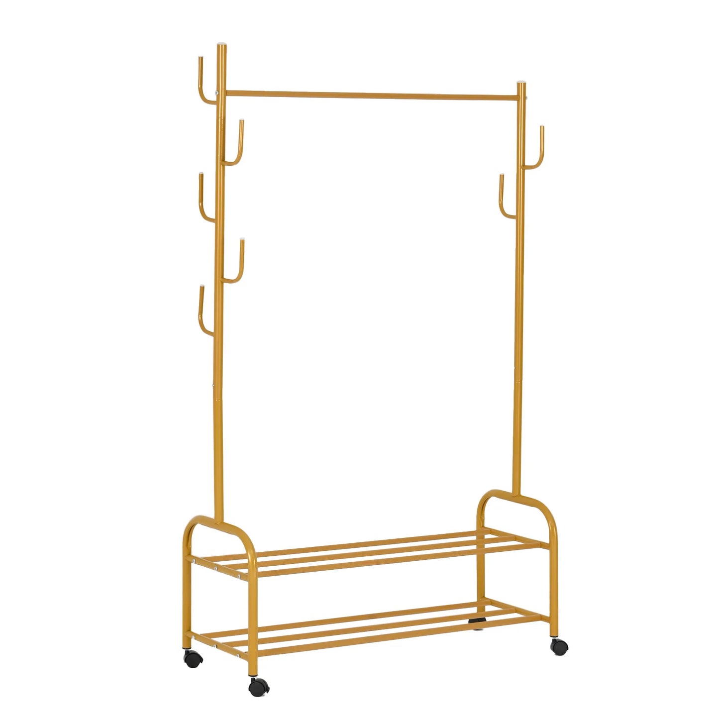 2- layer Garment Rack Gold with Wheels.