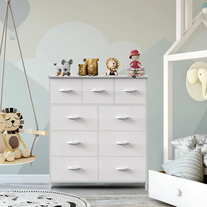 Dresser For Bedroom 9 Fabric Storage Drawer.